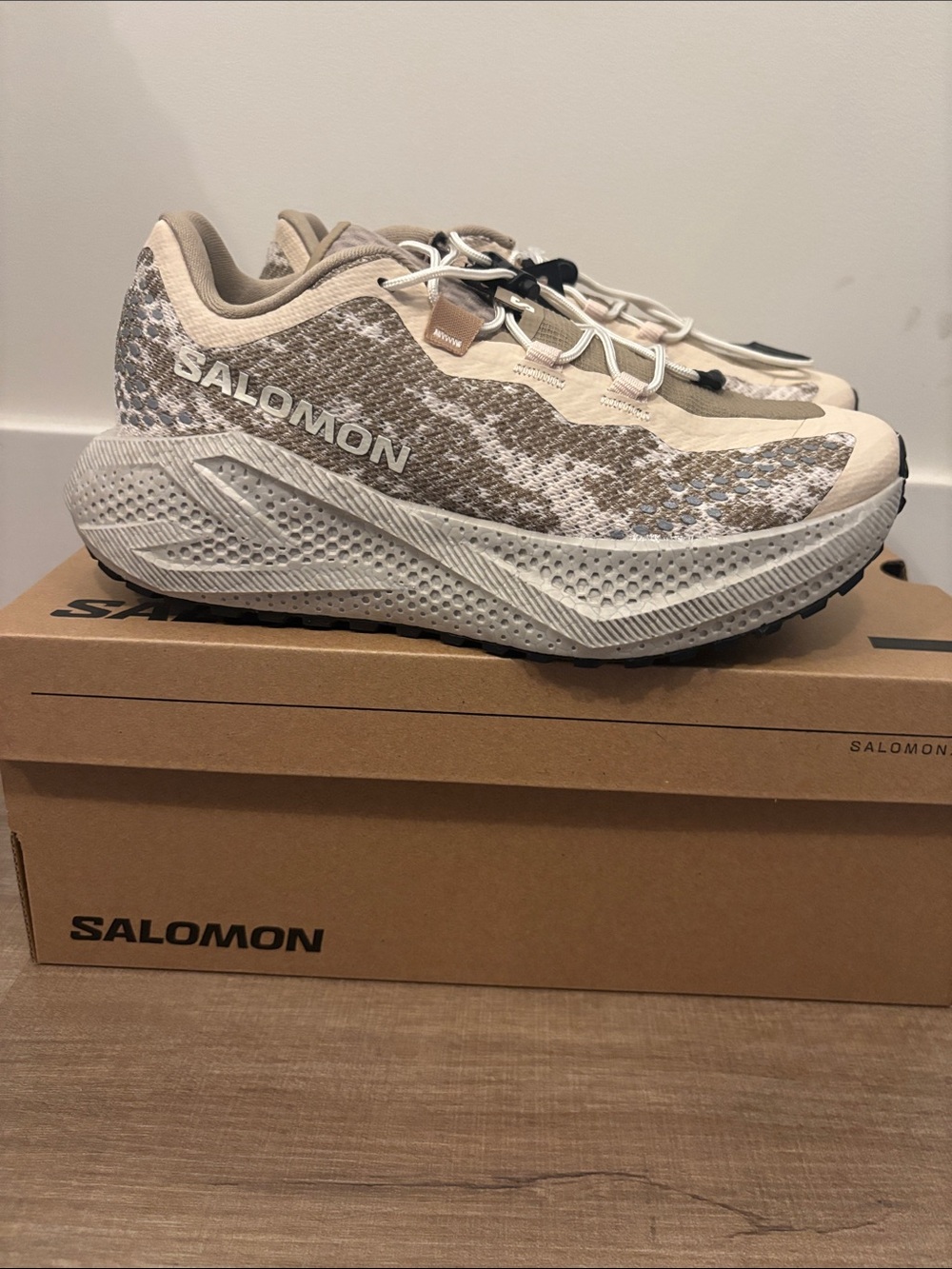Salomon Women's aero glide 4 gravel tapioca desert tan burro size 6 new with box